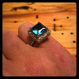 Blue stone cocktail ring